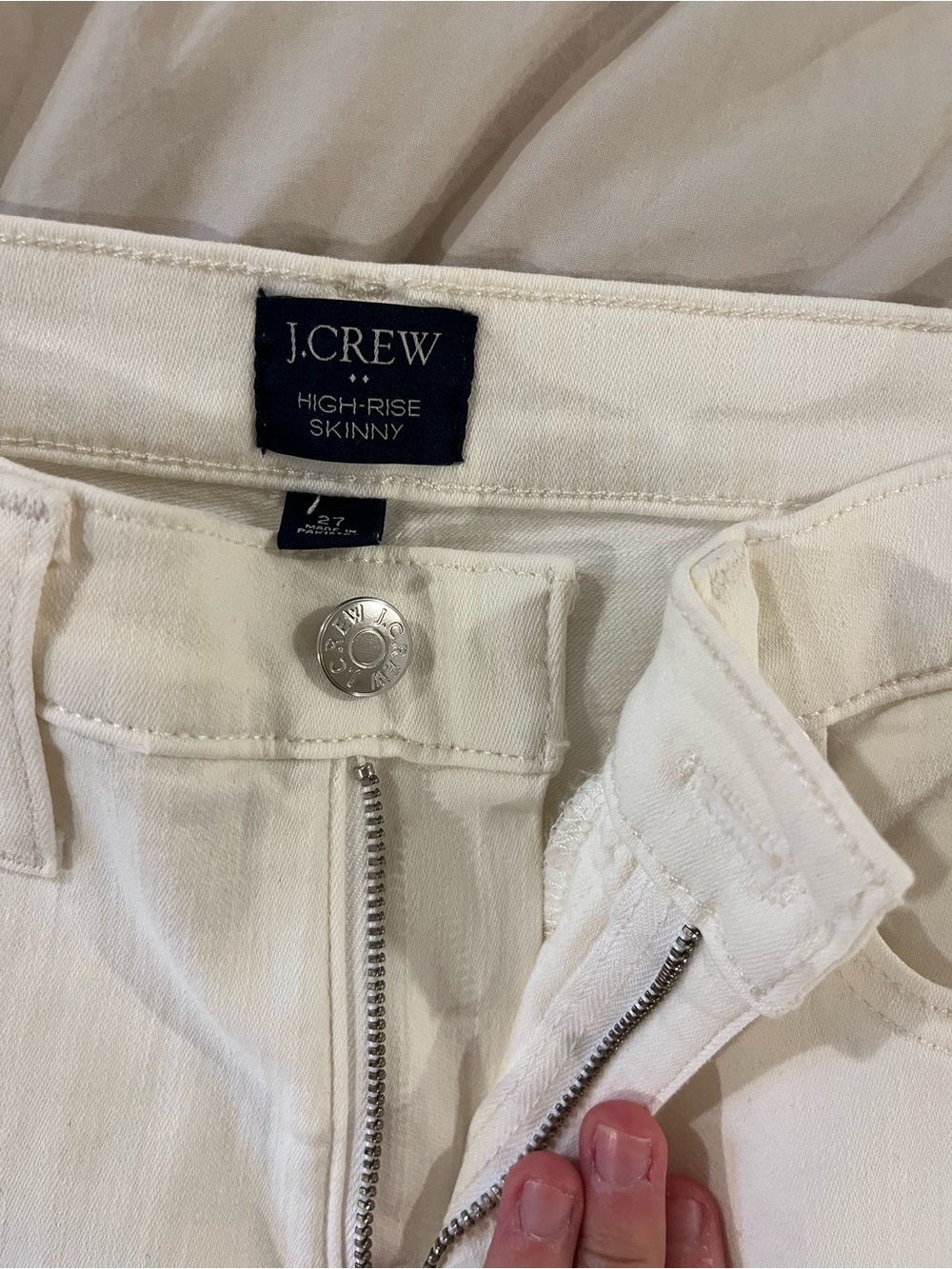 J. Crew High-Rise Skinny Jeans - White
